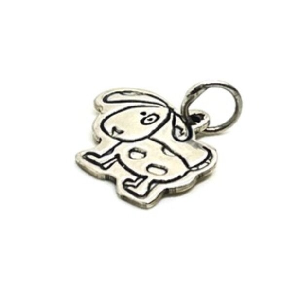 LUCY ANN BEAGLE DOG CHARM 925 STERLING SILVER USA FLOPPY EARS SPOTS PENDANT - Picture 6 of 10